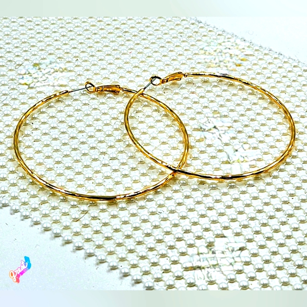 Textured 2mm Hoops - Picture 7 of 7